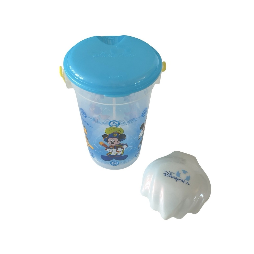 Disney Tokyo Sea Popcorn‎ Bucket & Shell Trinket Container Set Nautical Mickey